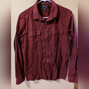 maroon mens button up
